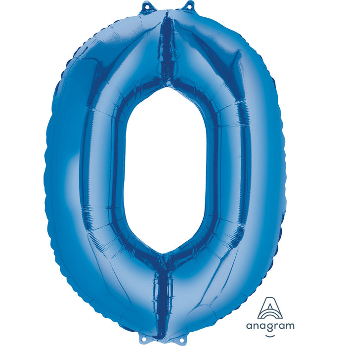 34'' Shape Foil Number 0 - Blue (Anagram)