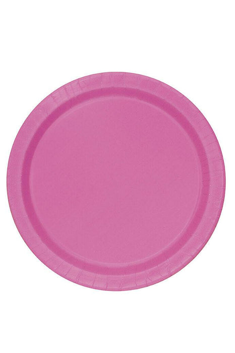 Hot Pink Paper Dessert Plates 8pk