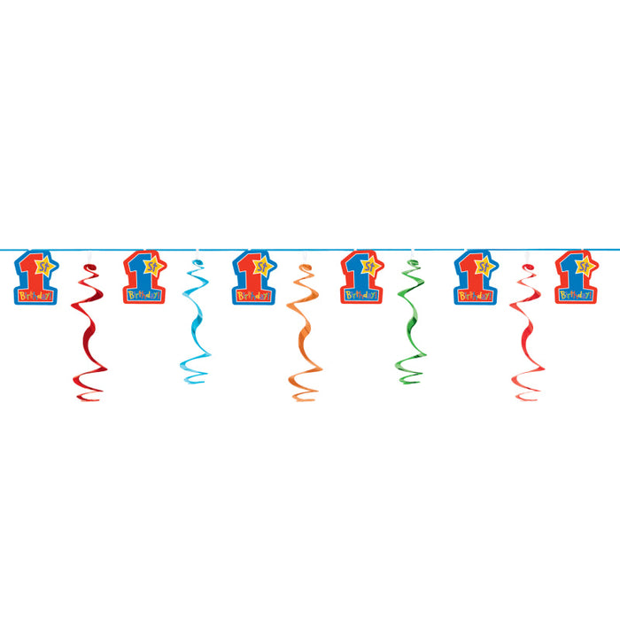 Garland Primary 1st Bday Swirl