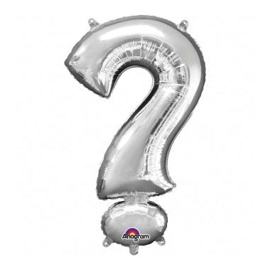 36'' Silver Symbol ? Foil Balloon 55Cm X 91Cm