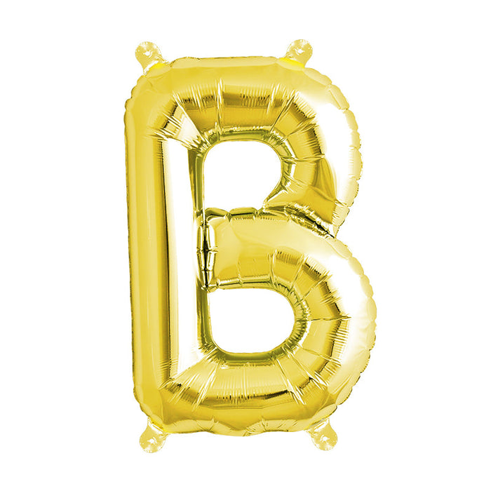16'' Foil Letter B - Gold Packaged Air Fill