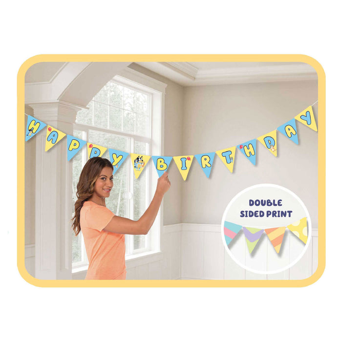 Bluey Pennant Bunting Banner 4.5m