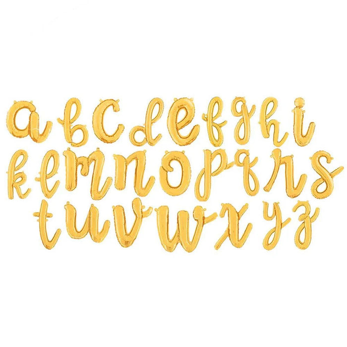 Bargin Grabo Gold 16" Script Letters (118 Balloons)