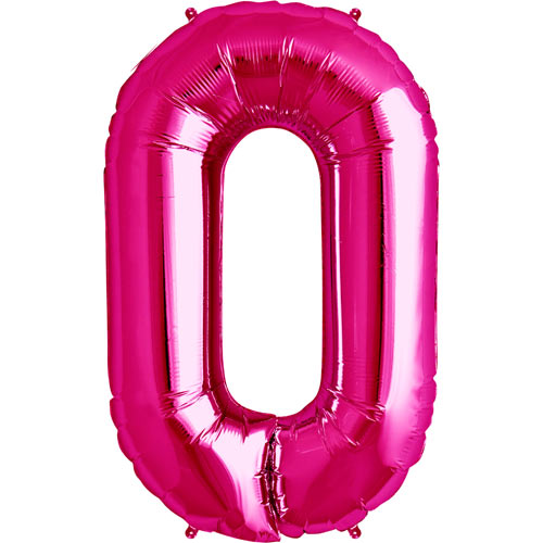 34'' Super Shape Foil Letter O - Magenta