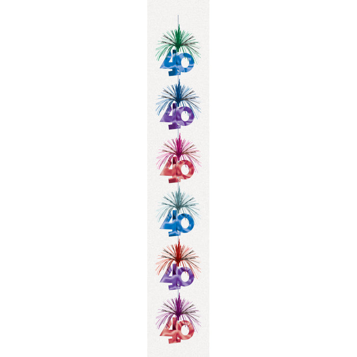 Hanging Cascade Decoration With Number 40
