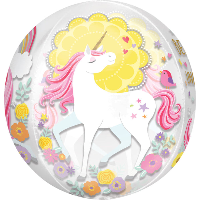 15'' Foil Orbz Magical Unicorn