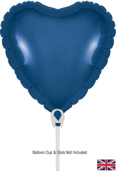 Navy Blue Heart (9 Inch) Packaged 5pk Heart