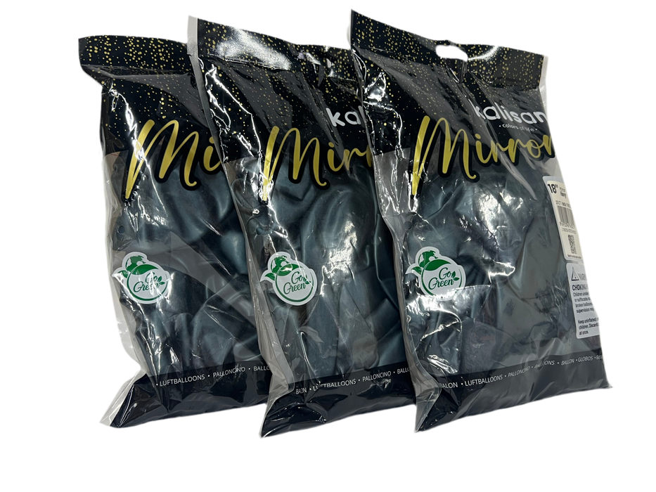 3 x Bags of 18” Mirror Navy Latex Balloons