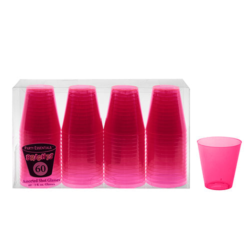 Neon Pink 2oz Shot Glass 60pk
