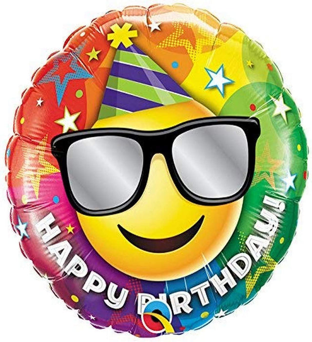 18'' Birthday Smiley Foil Balloon