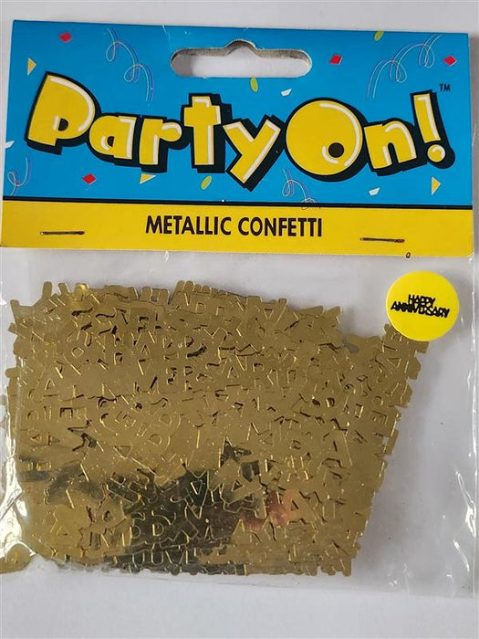 Gold Metallic Happy Anniversary Confetti 14g