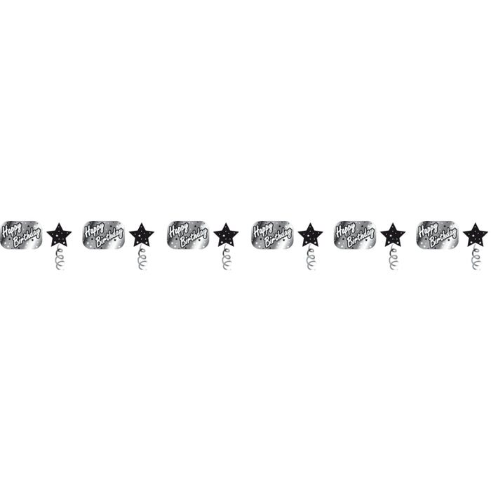 Black Foil Garland Happy Birthday