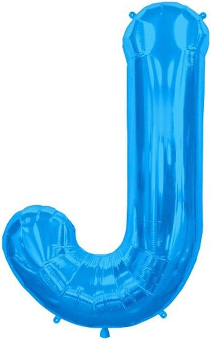 34'' Super Shape Foil Letter J - Blue