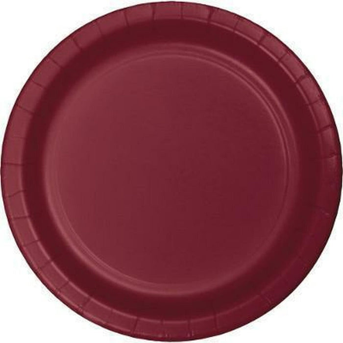 Burgundy Paper Plate 17.7Cm 8pk