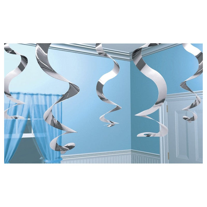 Silver Swirl Hanging Decoration