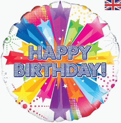 18'' Foil Bright Star Birthday Holographic