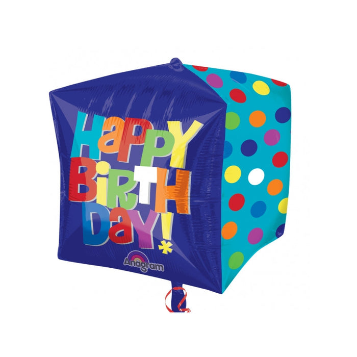 15'' Foil Cubz Bright Happy Birhday