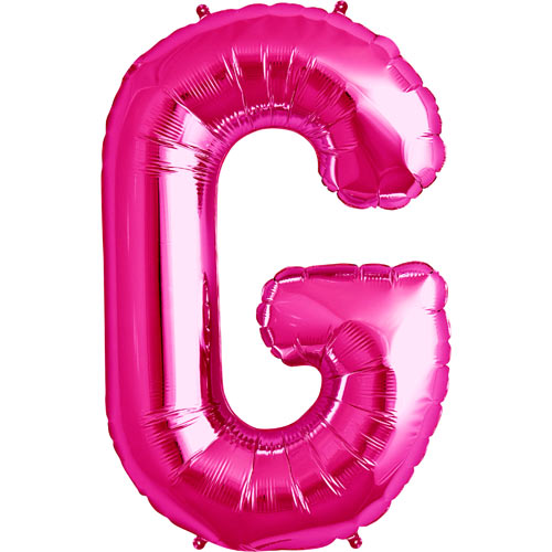 34'' Super Shape Foil Letter G - Magenta
