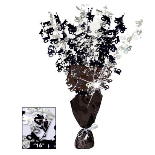 Glitz Black Age 16 Centerpiece