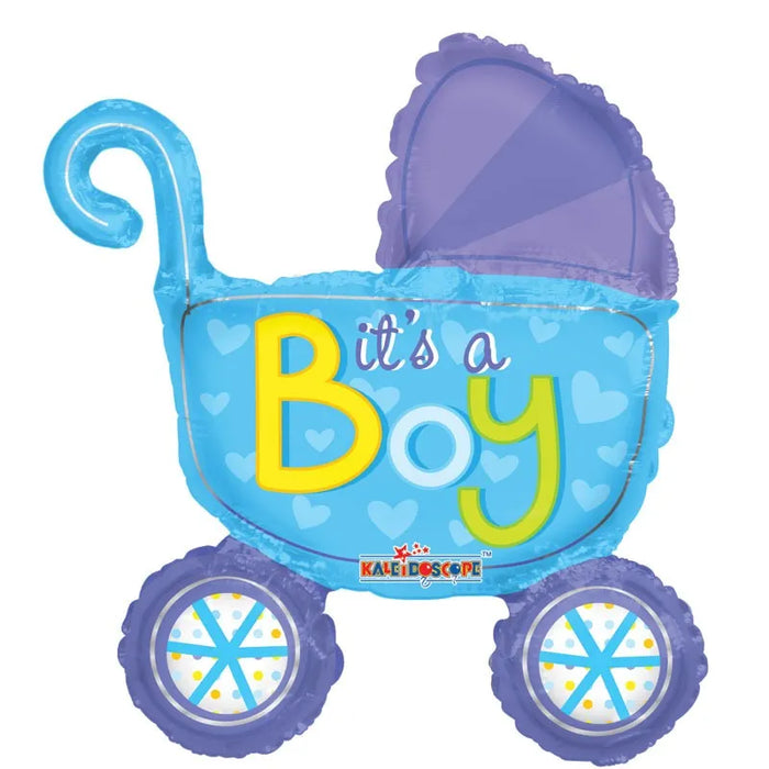 Mini It's a Boy Stroller Foil Balloon 14"