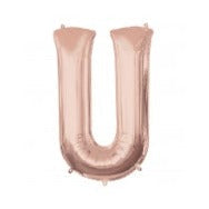 34'' Shape Foil Letter U - Rose Gold (Anagram)