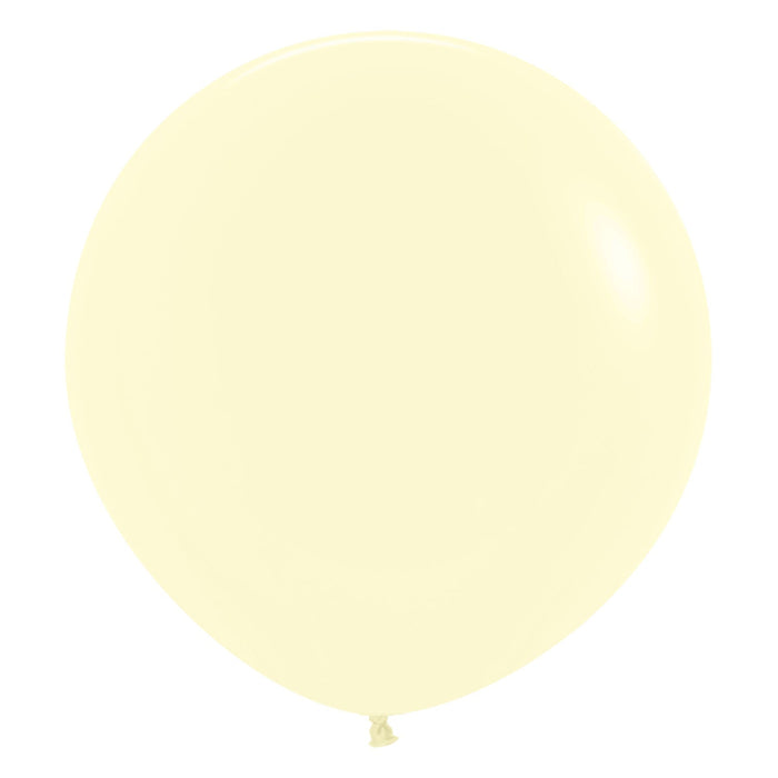 Love Partying 24 Inch (3pk) Pastel Matte Yellow Balloons