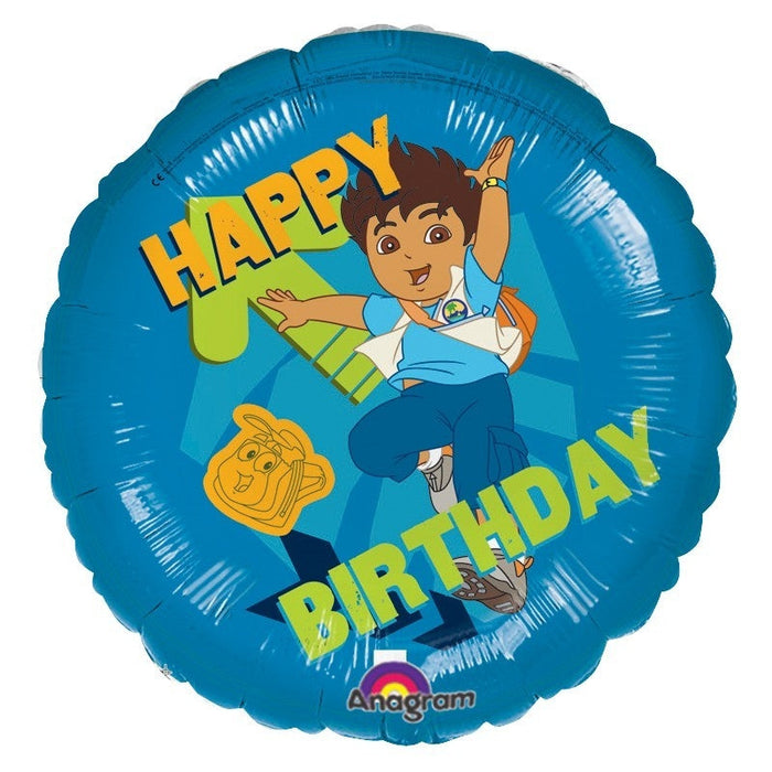 18'' Foil Go Diego Go Happy Bday