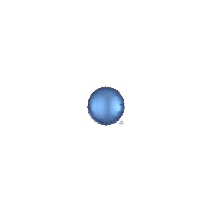 18'' Round Satin Azure Plain Foil