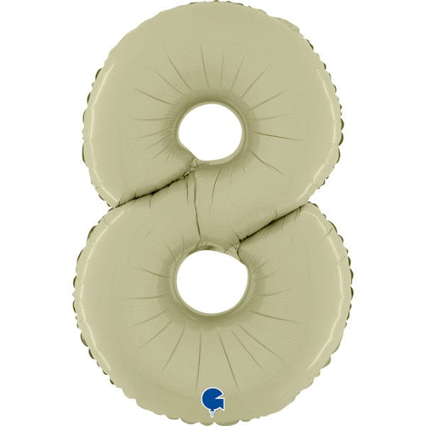 Grabo Foil Balloons Satin Olive Green Number 8 40''
