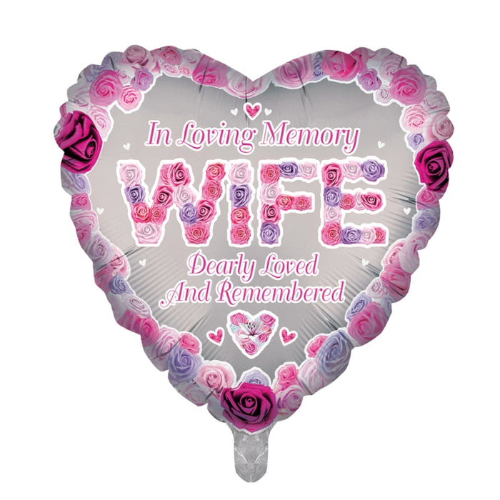 18'' In Loving Memory Wife Foil
