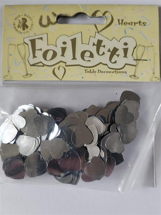 Silver Heart Confetti 14g