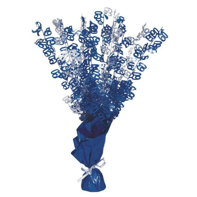 Glitz Blue Age 60 Centerpiece