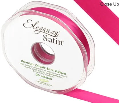 Fuchsia Double Faced Satin Ribbon 15Mm X 20M