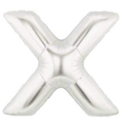 40'' Super Shape Foil Letter X - Silver