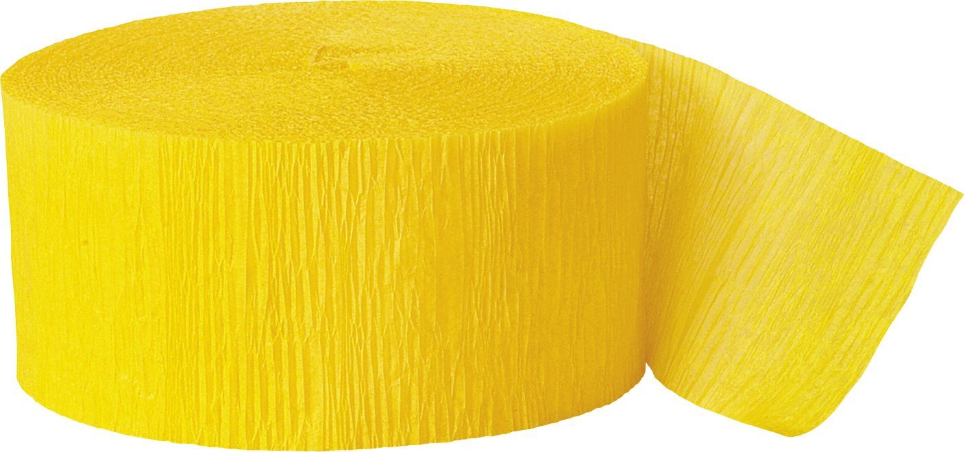 Yellow Crepe Paper Stemer 45mm x 10mtr (5pk)