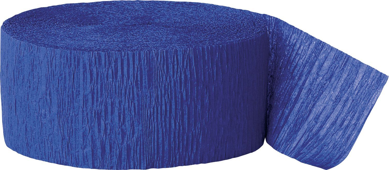 Royal Blue Crepe Paper Stemer 45mm x 10mtr (5pk)