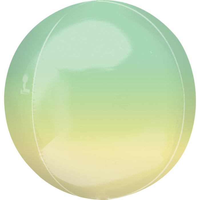 15'' Foil Orbz Yellow & Green Ombre 1Pk