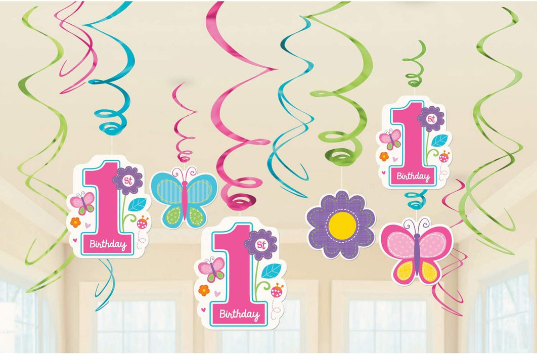 Sweet Birthday Girl Hanging Swirls