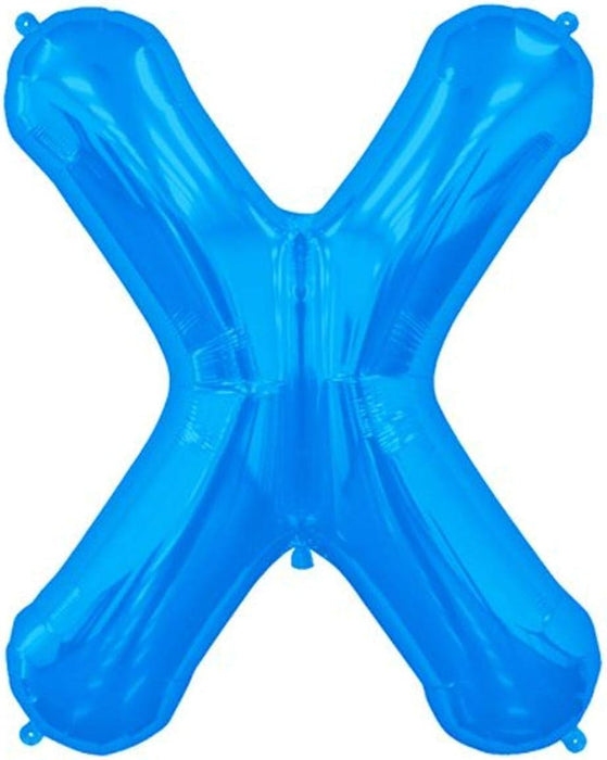 34'' Super Shape Foil Letter X - Blue