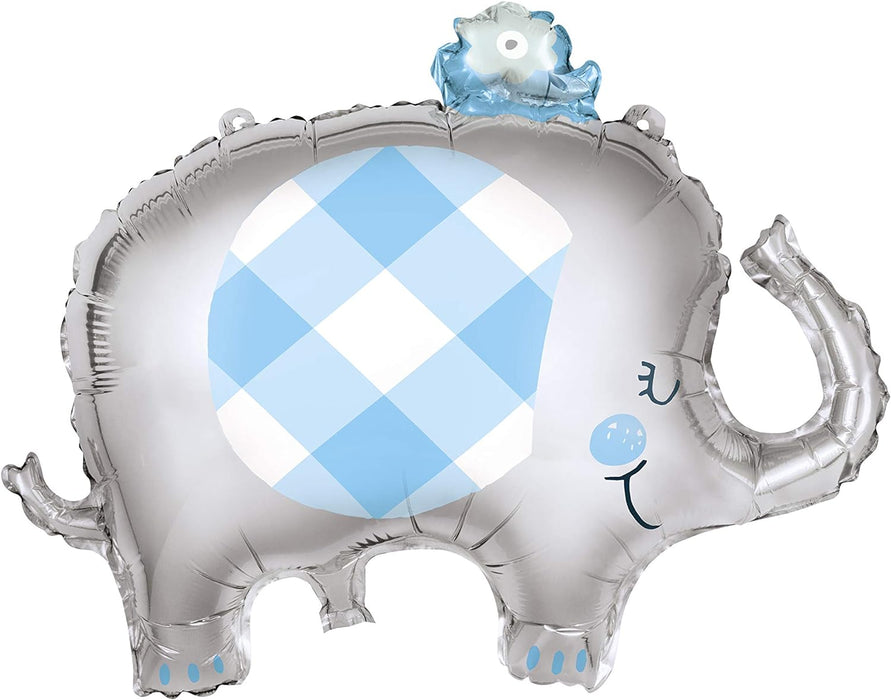 29'' Blue Elephant Giant Foil Balloon
