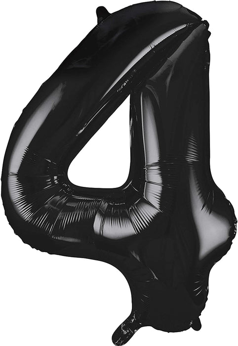 34'' Shape Foil Number 4 - Black (Unique)