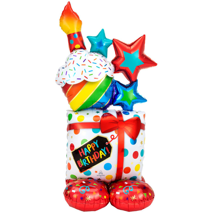Stacked Birthday Icons Airloonz (28''/71Cm X 55''/139Cm)