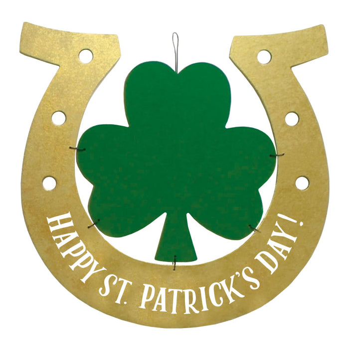 Mdf Hanging Horseshoe Sign 39Cm X 38Cm