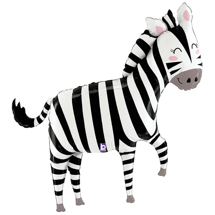 43'' Zebra Jungle Supershape Balloon
