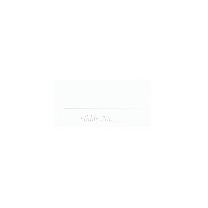 Table No. Placecard Silver