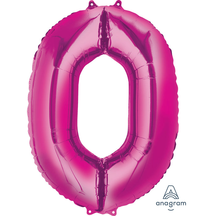 34'' Shape Foil Number 0 - Magenta (Anagram)