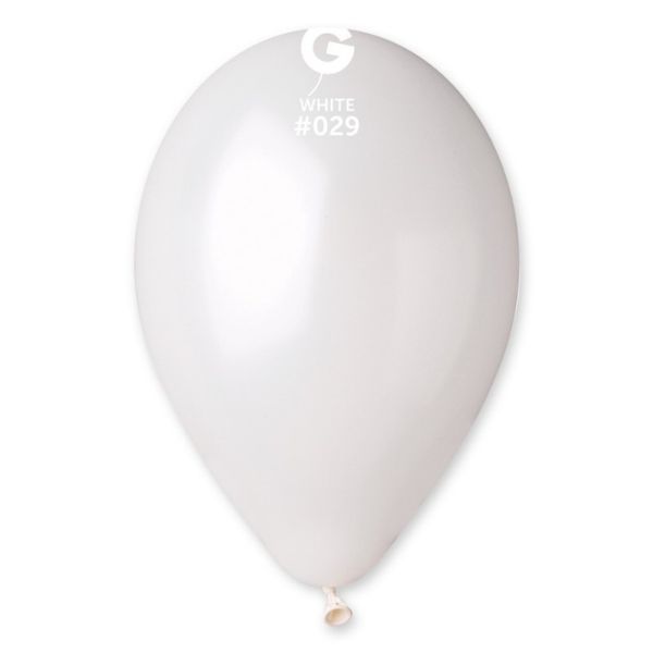 Metallic White Balloons #029