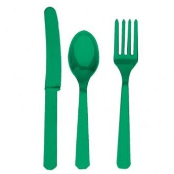 Festtive Green Cutlery Assortment Pk24