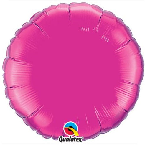 4'' Round Magenta Plain Foil