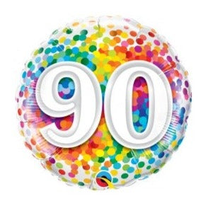 18'' Foil Rainbow Confetti 90